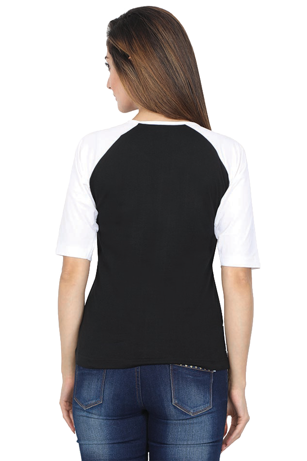 Female Raglan Full Sleeve T-Shirt – Cute Girl Design