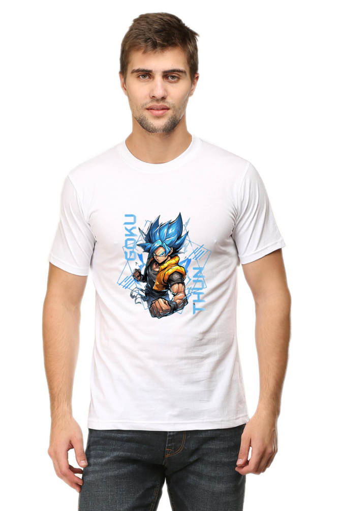 Male Round Neck Half Sleeve Classic T-Shirt – Dragon Ball Son Goku Design