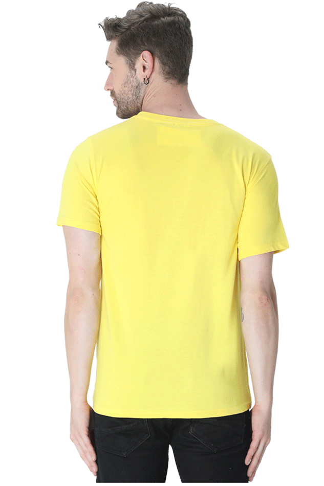 Male Round Neck Half Sleeve Classic T-Shirt – Artistic Landscape Design