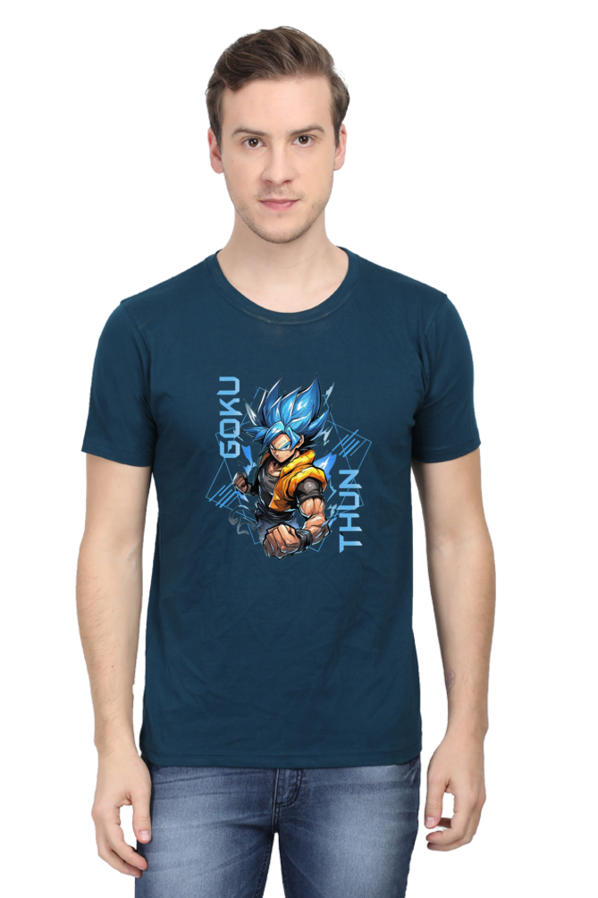 Male Round Neck Half Sleeve Classic T-Shirt – Dragon Ball Son Goku Design